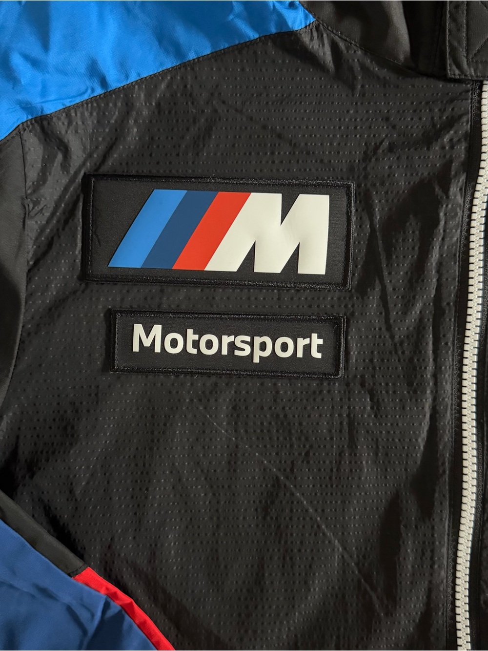 Puma x BMW Motorsport Black & Blue Hooded Windbreaker Jacket - Picture 4 of 9